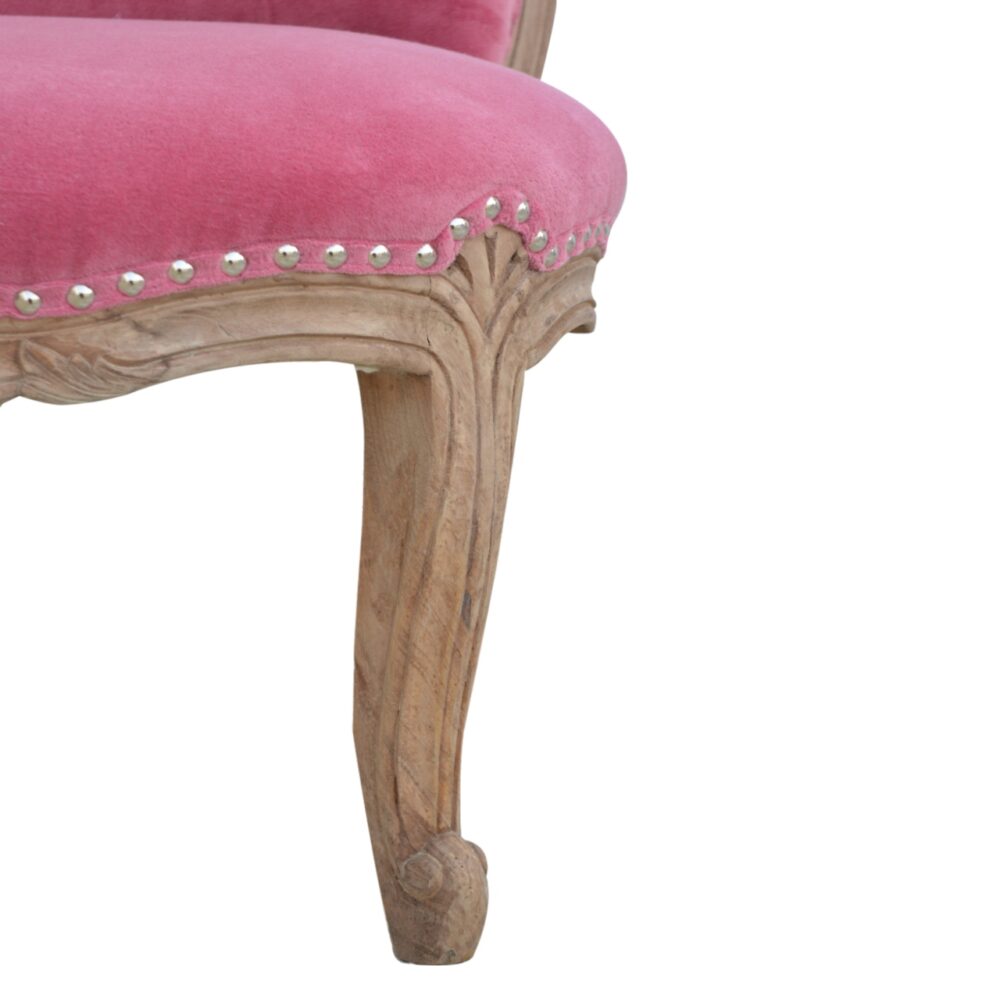 wholesale Pink Velvet Studded Chair for resale