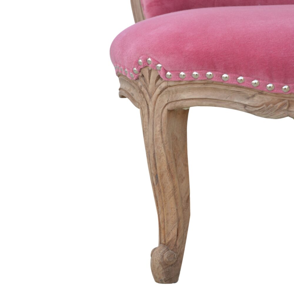 Pink Velvet Studded Chair for resell