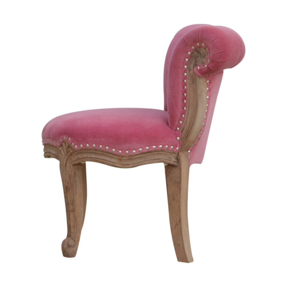 wholesale Pink Velvet Studded Chair for resale
