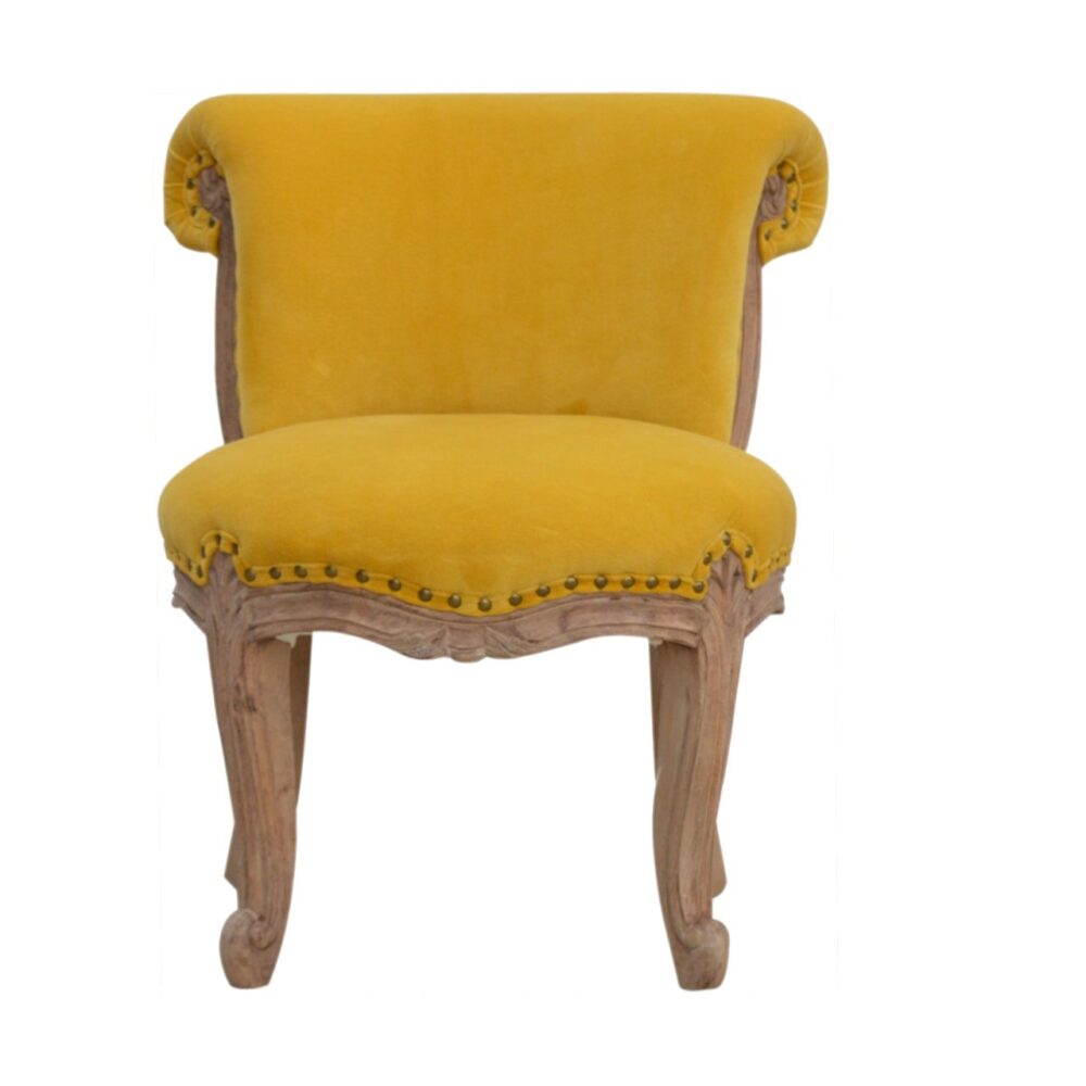 Mustard Velvet Studded Chair for resale