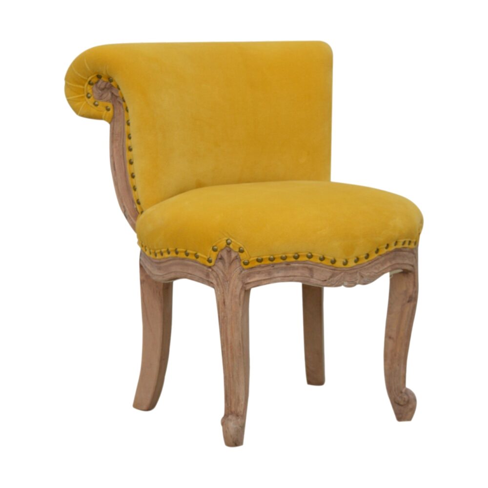 Mustard Velvet Studded Chair wholesalers
