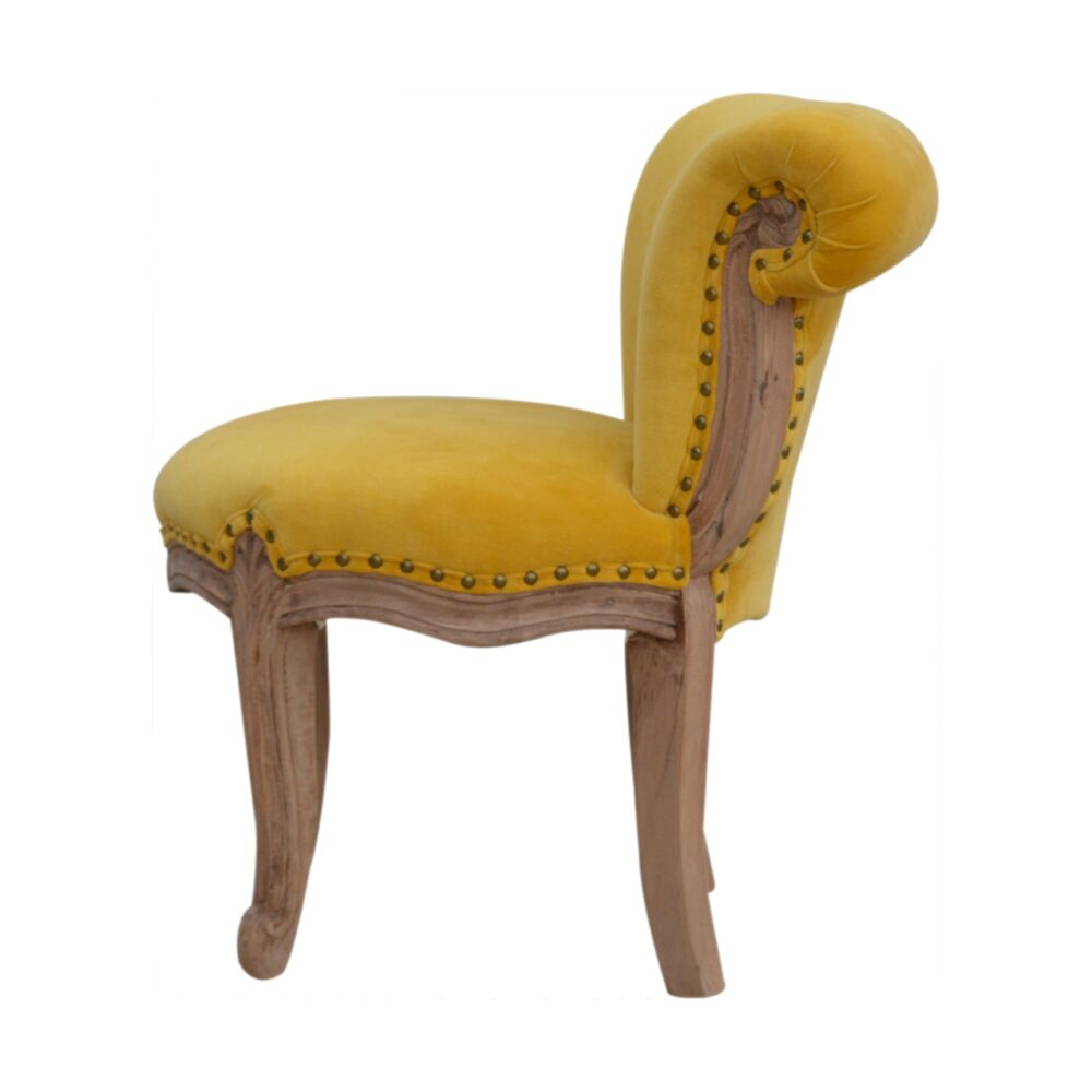 Mustard Velvet Studded Chair dropshipping