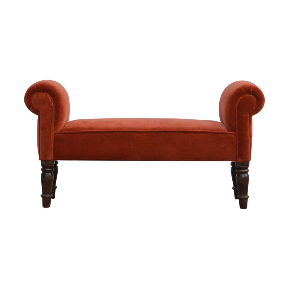 Brick Red Velvet Bench for resale