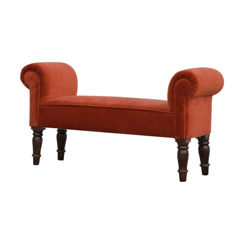 wholesale Brick Red Velvet Bench for resale