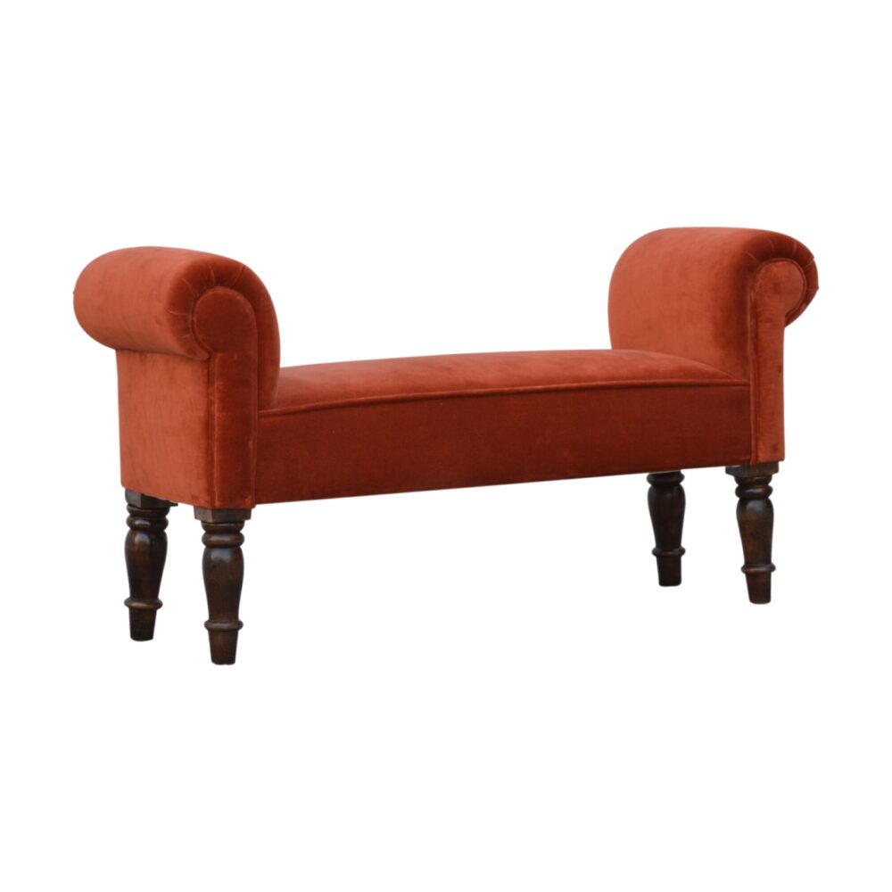 Brick Red Velvet Bench wholesalers