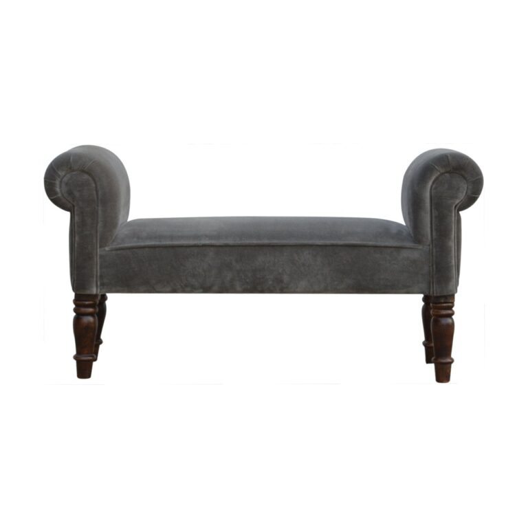 Grey Velvet Bench for resale