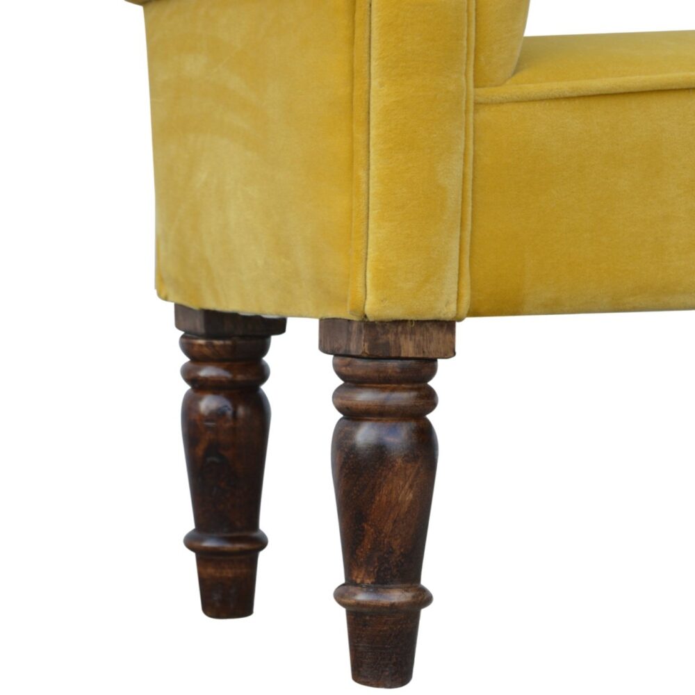 Mustard Velvet Bench for wholesale