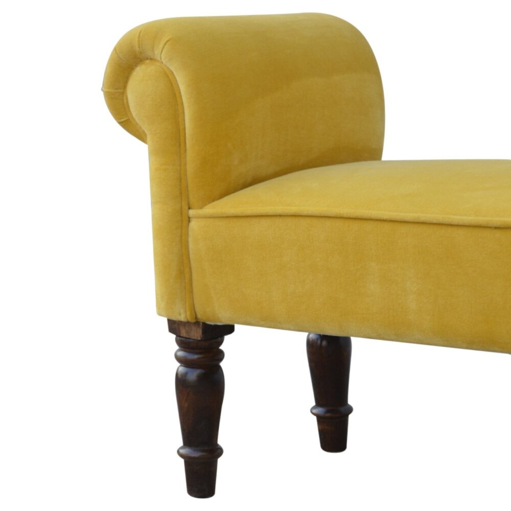 wholesale Mustard Velvet Bench for resale