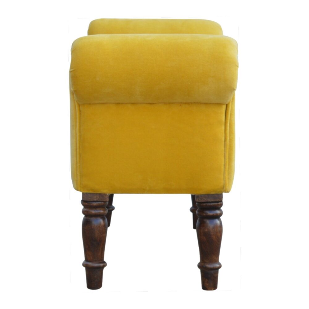 bulk Mustard Velvet Bench for resale