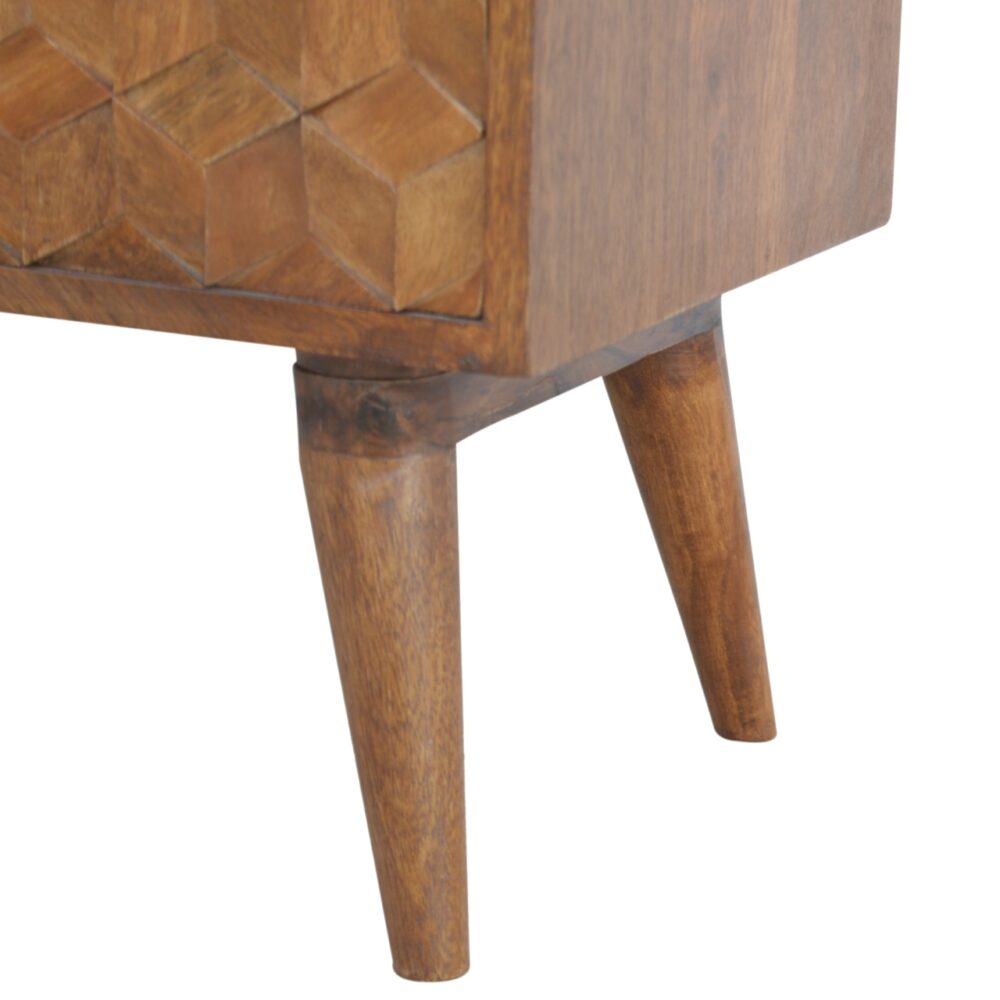 Chestnut Cube Carved Media Unit for resell