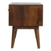 Chestnut Diamond Carved Storage Hallway Bench for wholesale