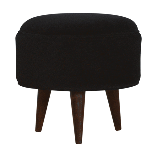 Black Velvet Nordic Style Footstool for reselling