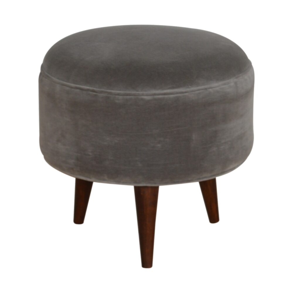 Grey Velvet Nordic Style Footstool wholesalers