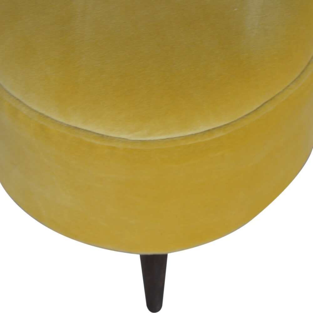 wholesale Mustard Velvet Nordic Style Footstool for resale