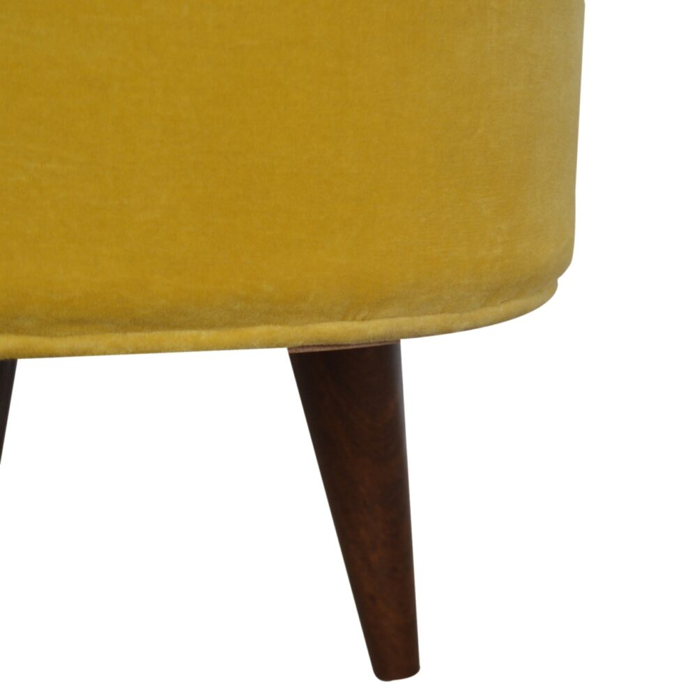 Mustard Velvet Nordic Style Footstool wholesalers