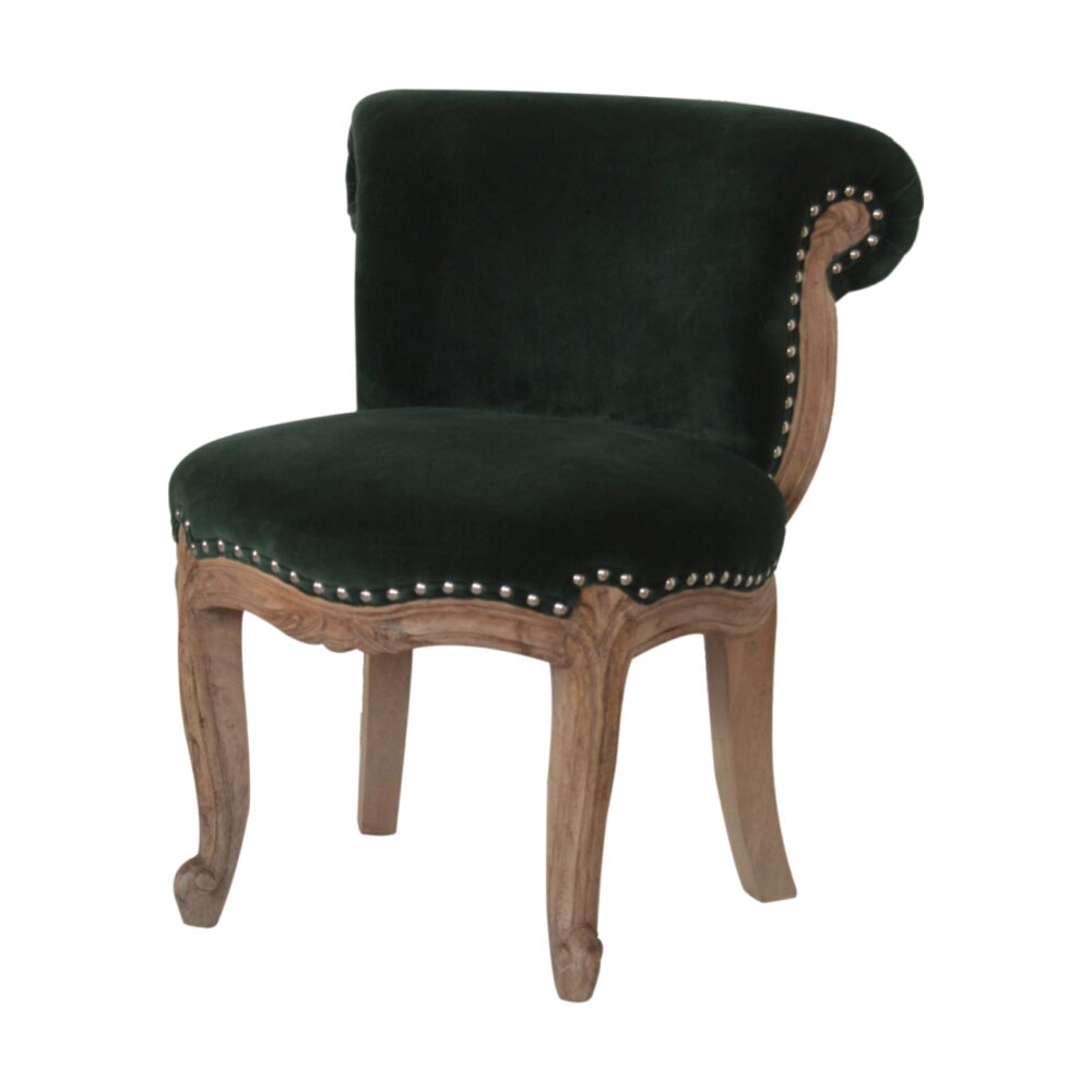 Emerald Green Velvet Studded Chair wholesalers