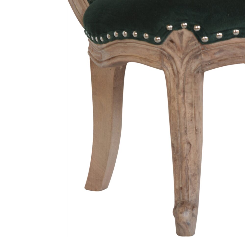 wholesale Emerald Green Velvet Studded Chair for resale