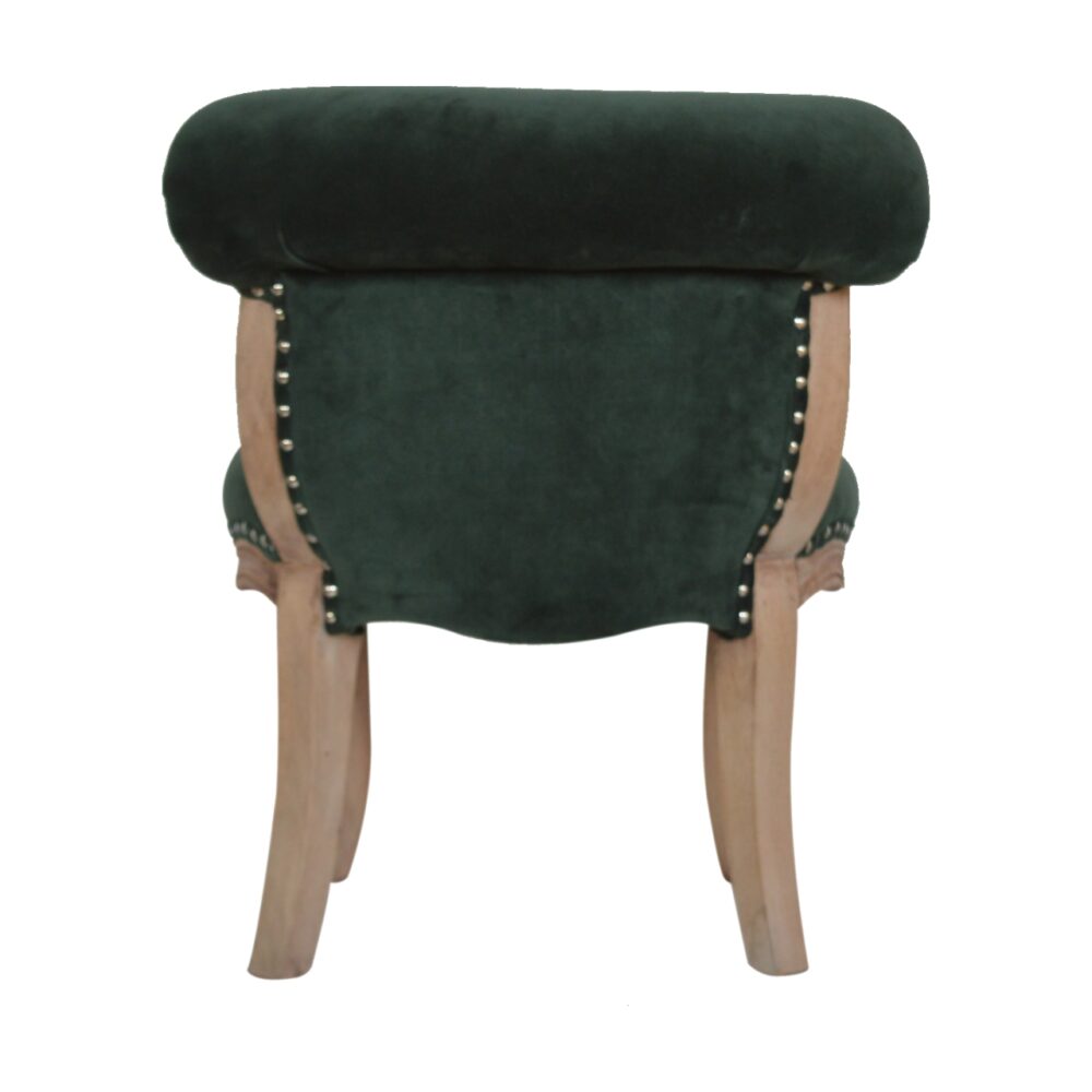 Emerald Green Velvet Studded Chair for wholesale