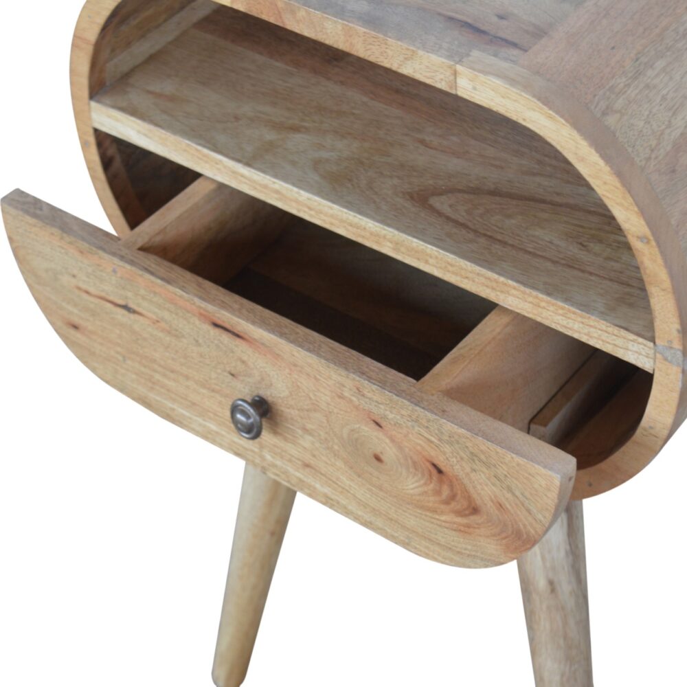Circular Nightstand with Open Slot for resell