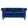 Royal Blue Velvet Chesterfield Sofa for resale