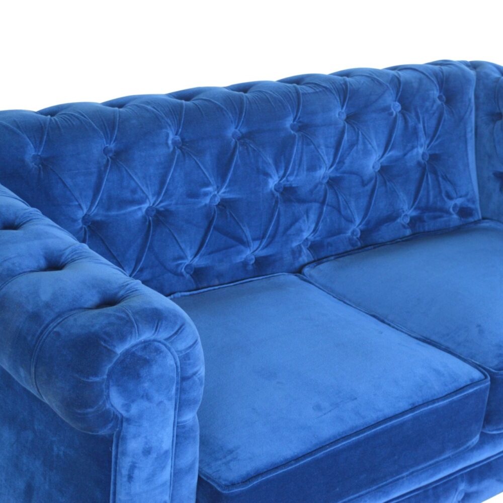 Royal Blue Velvet Chesterfield Sofa dropshipping