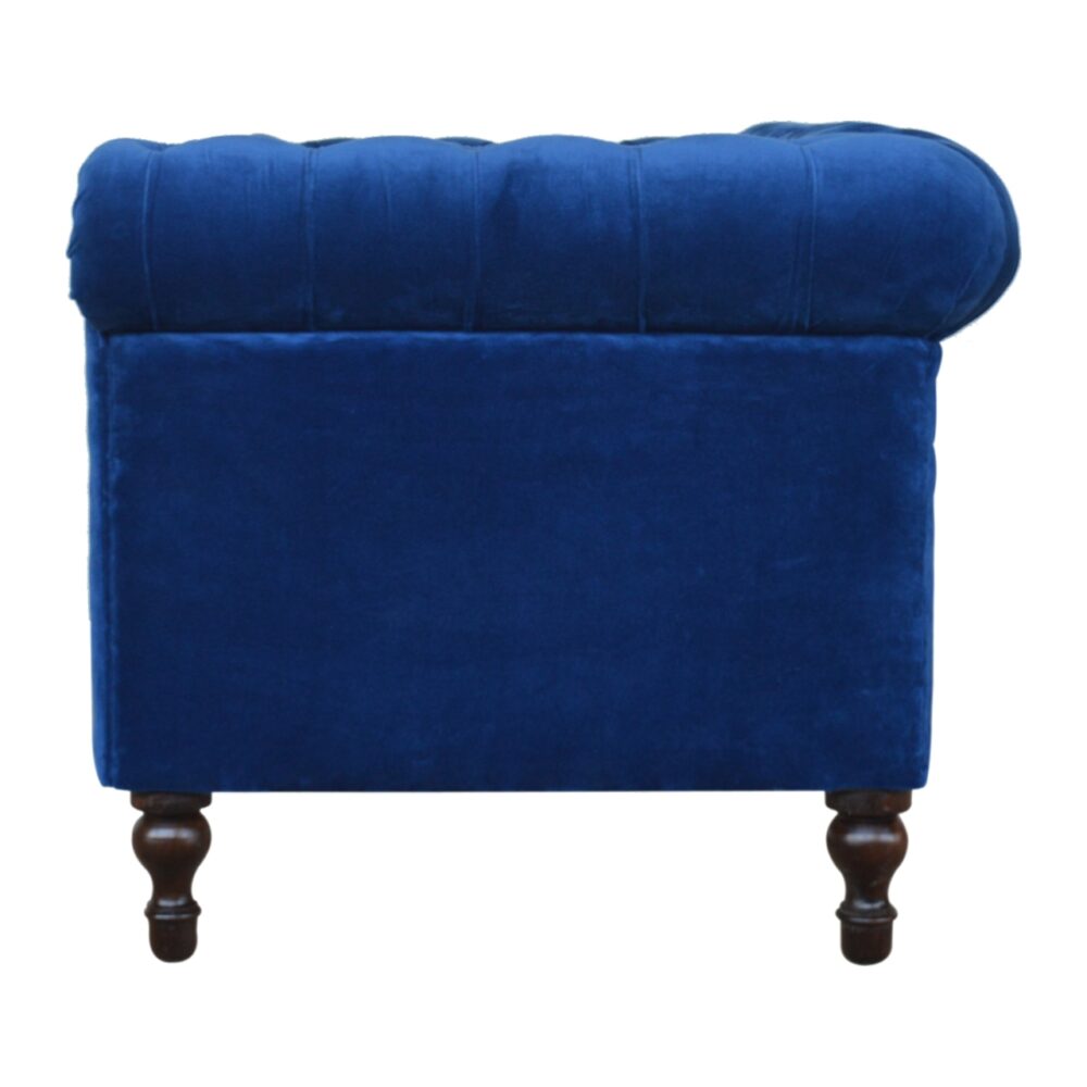 Royal Blue Velvet Chesterfield Sofa for reselling