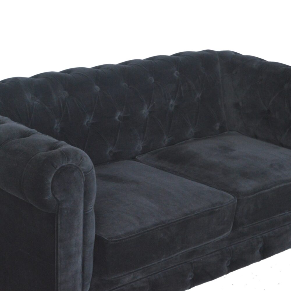 Black Velvet Chesterfield Sofa dropshipping