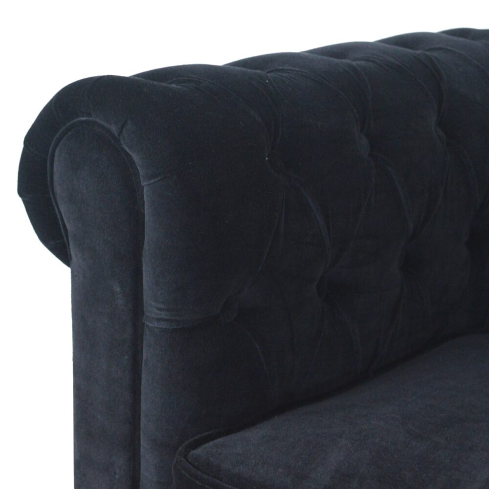Black Velvet Chesterfield Sofa for wholesale