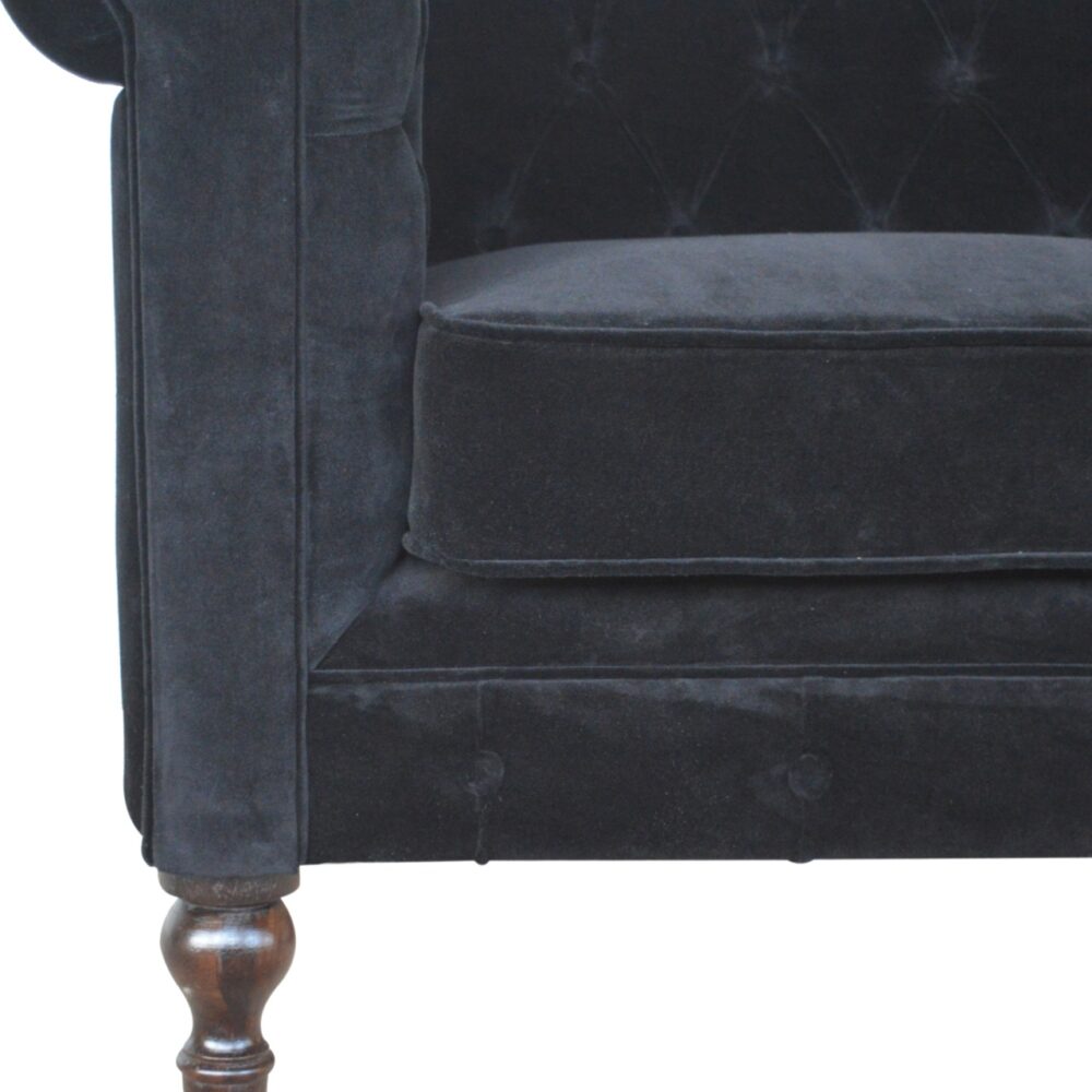 wholesale Black Velvet Chesterfield Sofa for resale