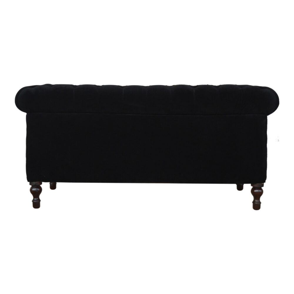 bulk Black Velvet Chesterfield Sofa for resale