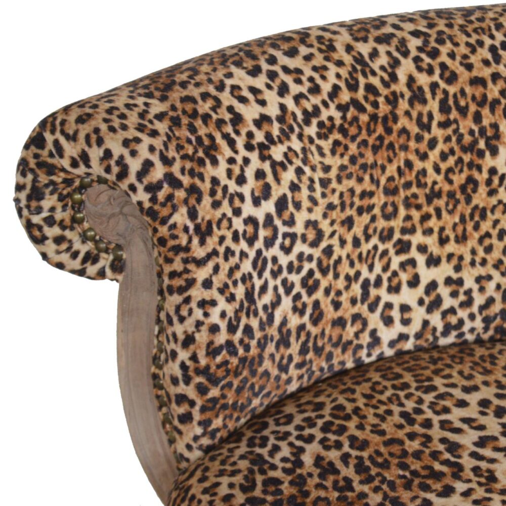 Leopard Print Studded Chair dropshipping