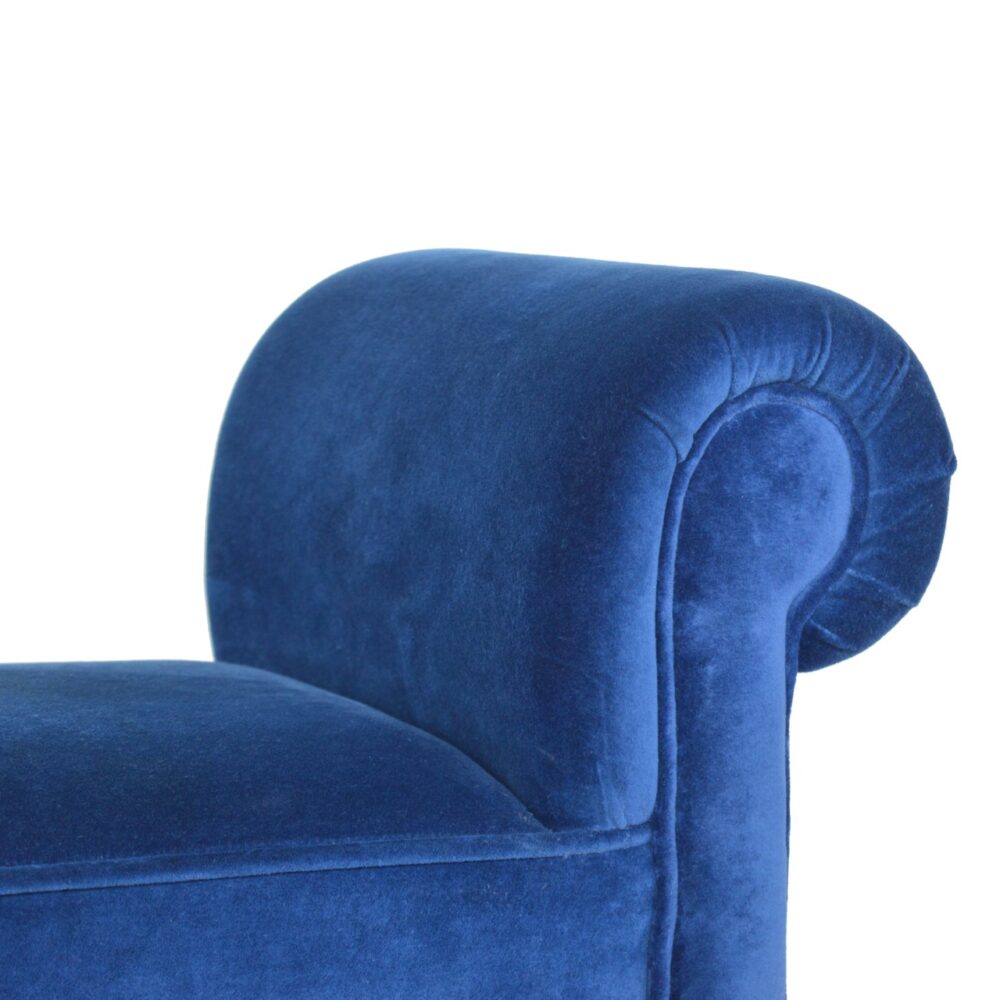 wholesale Royal Blue Velvet Bench with Turned Feet for resale