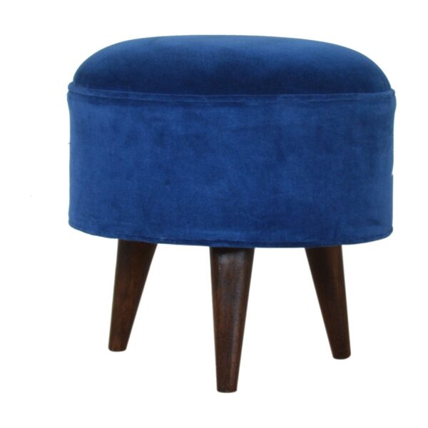 IN880 - Royal Blue Velvet Nordic Style Footstool for resale