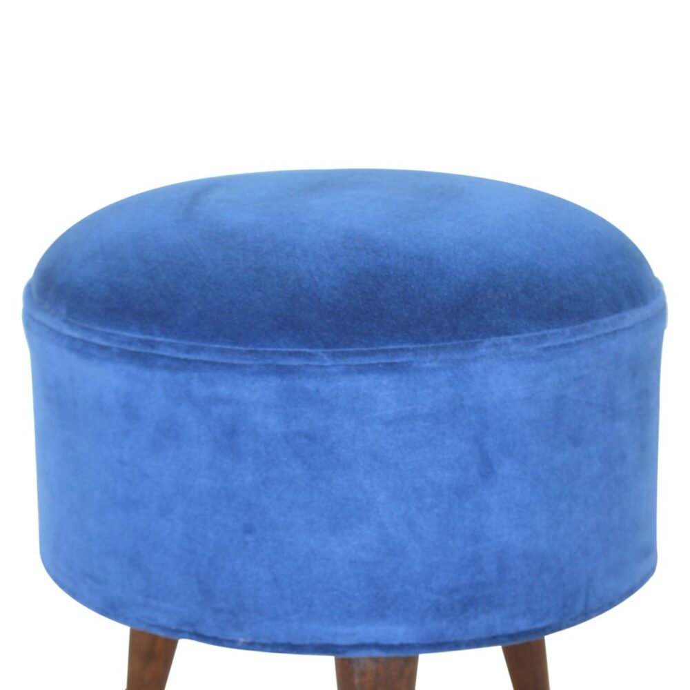 IN880 - Royal Blue Velvet Nordic Style Footstool wholesalers