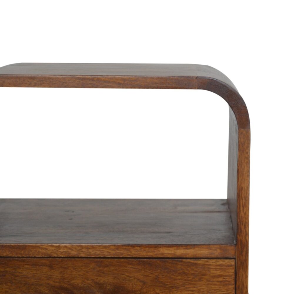 Chestnut Curved Edge Bedside for resell