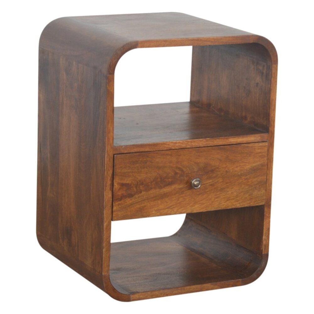 Chestnut Curved Edge Bedside dropshipping
