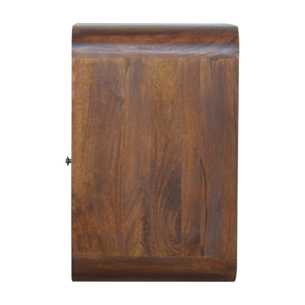 Chestnut Curved Edge Bedside for wholesale