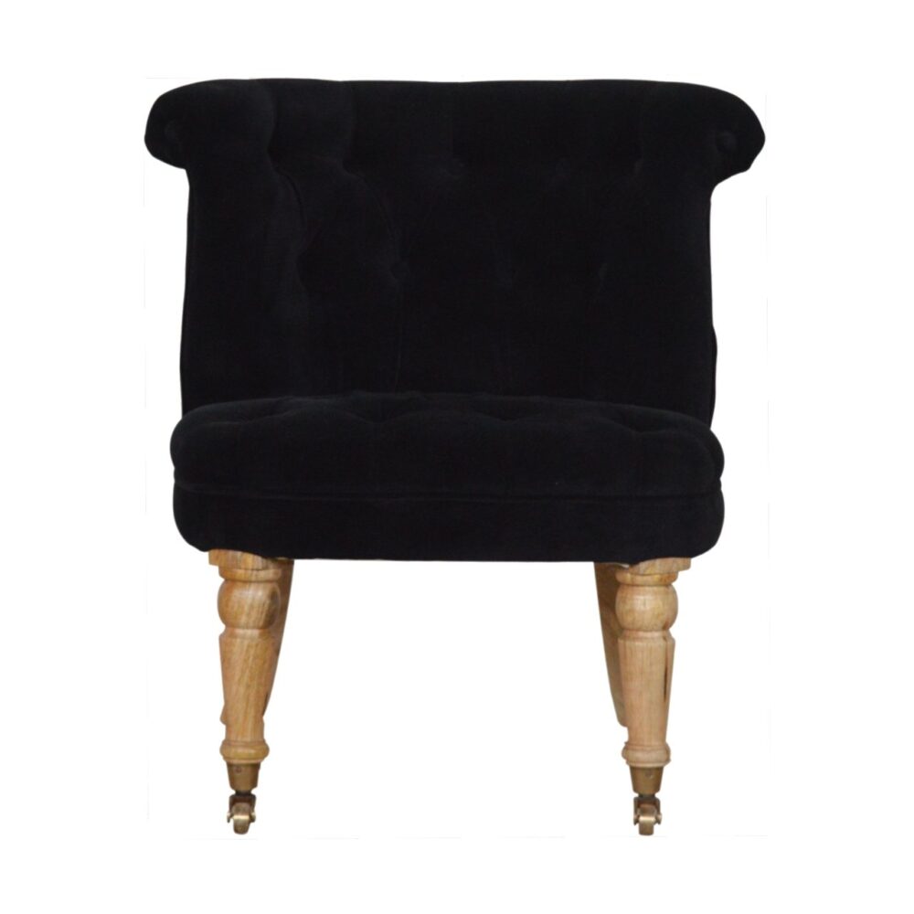 IN897 - Black Velvet Accent Chair for resale