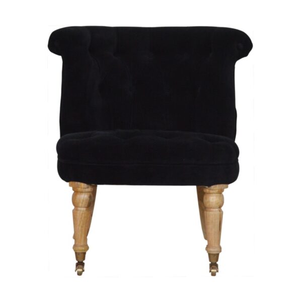 IN897 - Black Velvet Accent Chair for resale