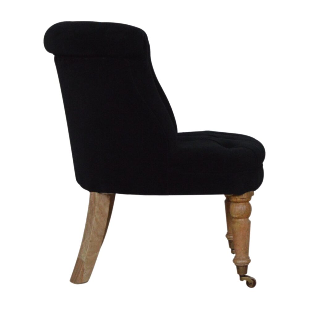 IN897 - Black Velvet Accent Chair for wholesale