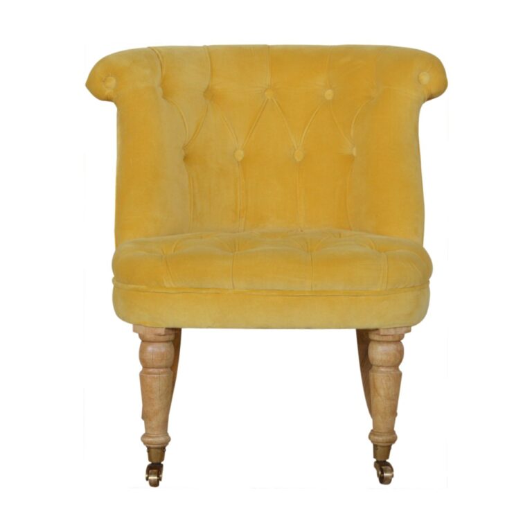 IN900 - Mustard Velvet Accent Chair for resale