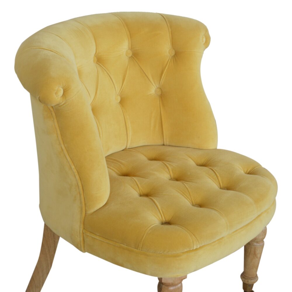 wholesale IN900 - Mustard Velvet Accent Chair for resale