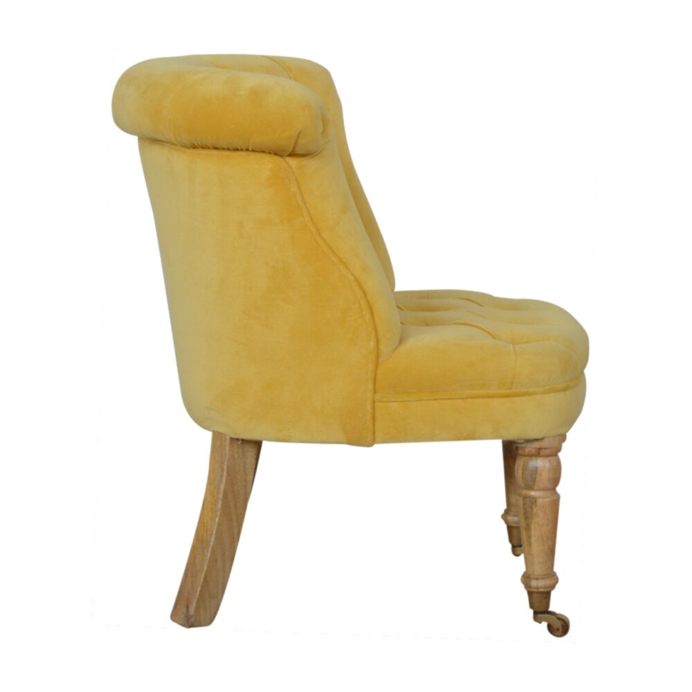 IN900 - Mustard Velvet Accent Chair for wholesale