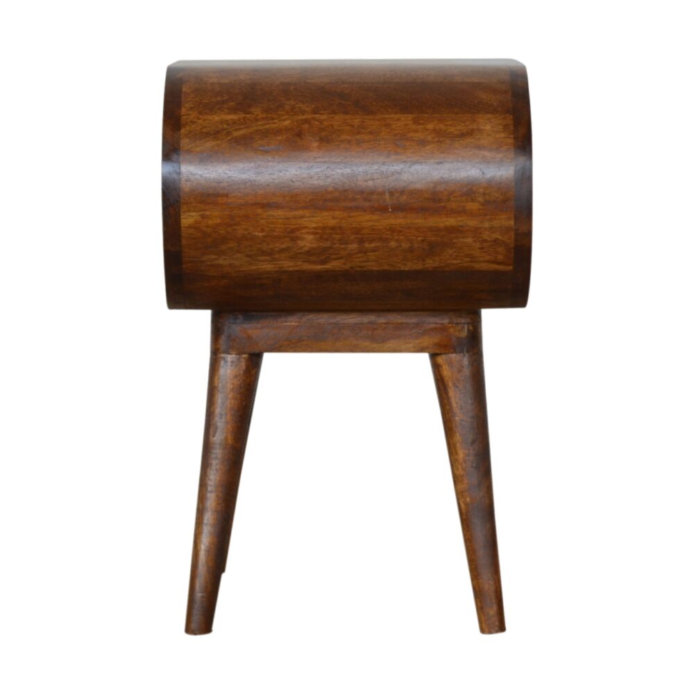 Chestnut Circular Open Bedside for wholesale