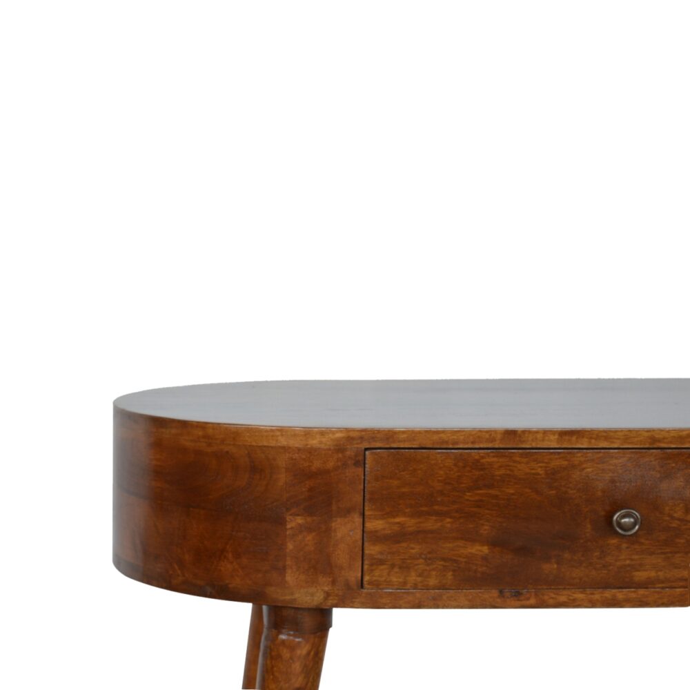 wholesale Chestnut Rounded Small Console Table for resale