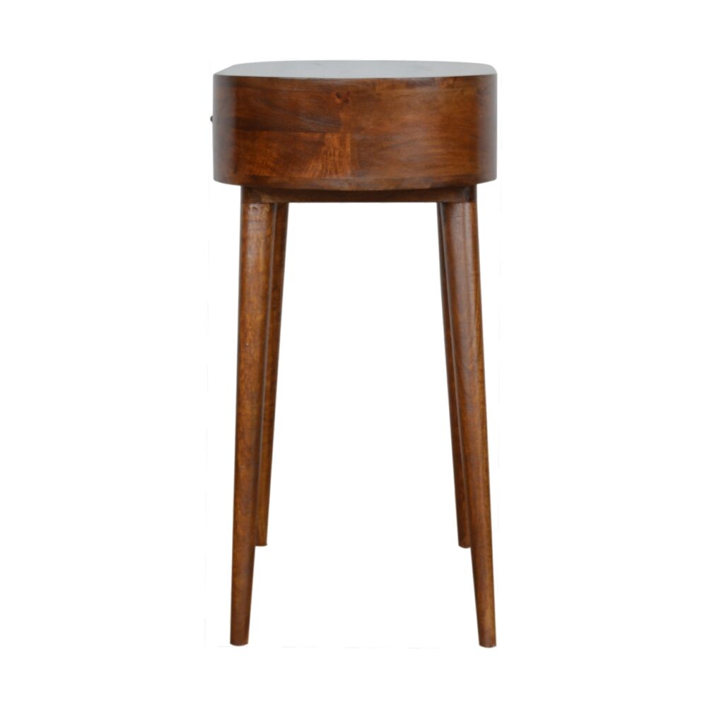 Chestnut Rounded Small Console Table for wholesale