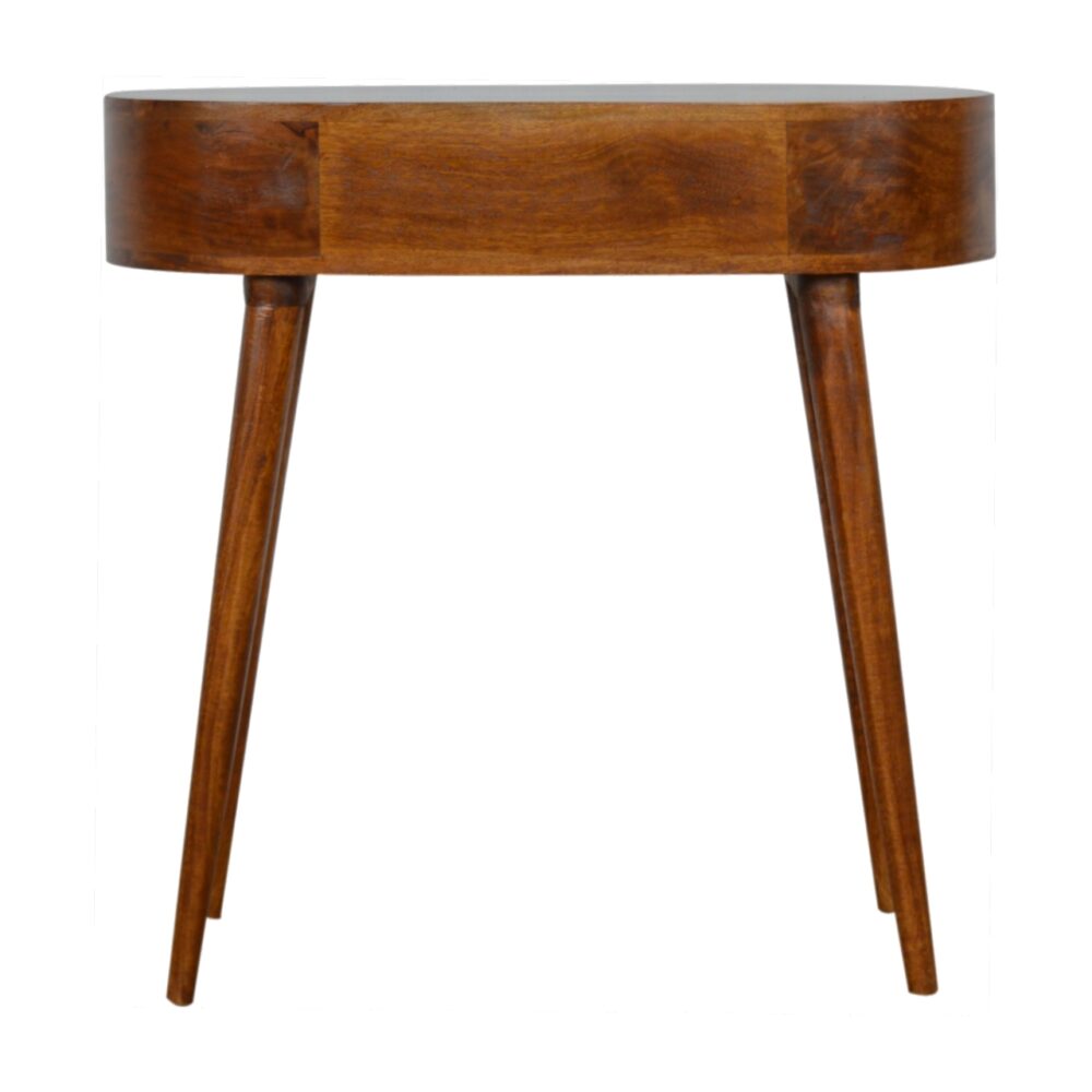 bulk Chestnut Rounded Small Console Table for resale
