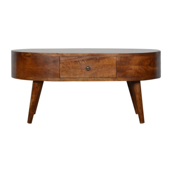 Chestnut Rounded Coffee Table for resale