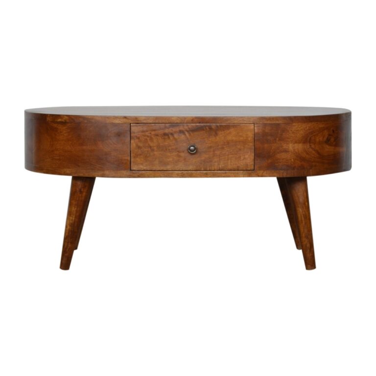 Chestnut Rounded Coffee Table for resale