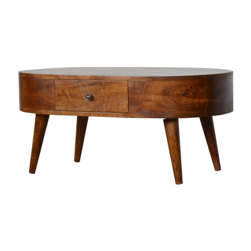 wholesale Chestnut Rounded Coffee Table for resale